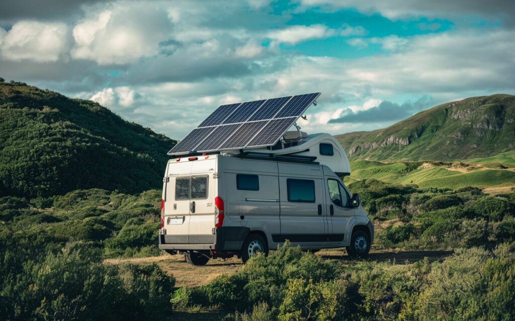 camping car avec panneau solaire
